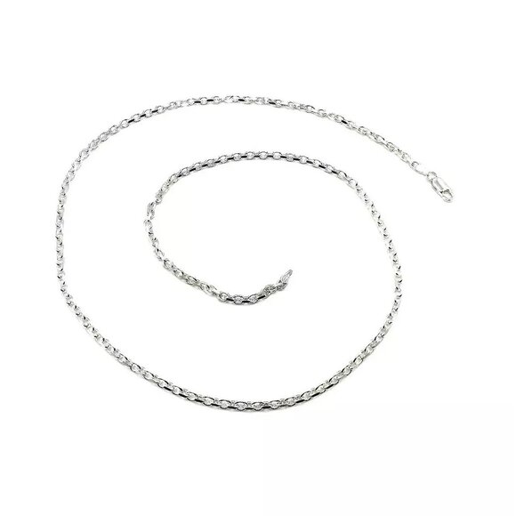 925 Italian Sterling Silver Anchor Link Chain Style Necklace | 32”L - Picture 1 of 4
